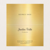 Monogram modern Faux Gold Calligraphy Script Visitekaartje (Binnenkant ongevouwen)