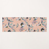 Monogram Modern Floral Pattern Yogamat (Voorkant (horizontaal))