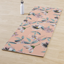 Monogram Modern Floral Pattern Yogamat