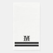Monogram Modern French Guest Bath Paper Towels Servet (Voorkant)