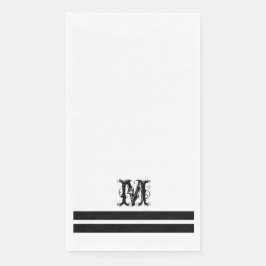 Monogram Modern French Guest Bath Paper Towels Servet