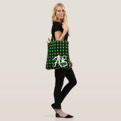 Monogram Modern Fun Black en Green Tote Bag (Op model)