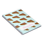 Monogram Modern Fun Pastel Blue Fairy Bread. Notitieboek (Rechterzijde)