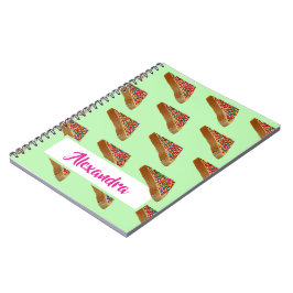 Monogram Modern Fun Pastel Green Fairy Bread. Notitieboek