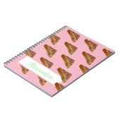 Monogram Modern Fun Pastel Pink Fairy Bread. Notitieboek (Linkerzijde)