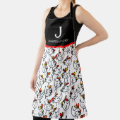 Monogram Modern Funny Chicken Adult Schort in het  (Insitu)