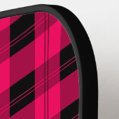 Monogram Modern geruite Hot Pink Zwart Pickleball Paddle (Links Detail)