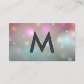Monogram Modern | Gloed licht Visitekaartje (Voorkant)