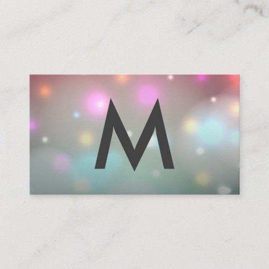 Monogram Modern | Gloed licht Visitekaartje (Voorkant)