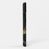 Monogram Modern Gold Black Marmer Case-Mate iPhone Case (Achterkant/rechts)