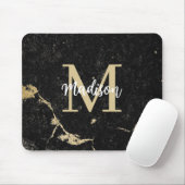 Monogram Modern Gold Black Marmer Muismat (Met muis)