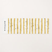 Monogram modern Gold Striped & Black Stippen Yogamat (Voorkant (horizontaal))