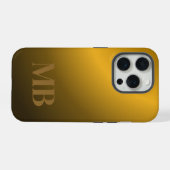 Monogram Modern Gold Tiger Eye iPhone Hoesje (Achterkant horizontaal)
