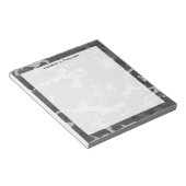 Monogram Modern Gray Abstract Camouflage Notitieblok (Schuin)