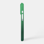 Monogram Modern Green Gradient Holiday iPhone Hoesje (Linkerkant)