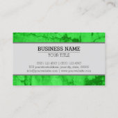 Monogram Modern Green Grunge Background Visitekaartje (Achterkant)