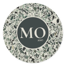 Monogram Modern Green Terrazzo