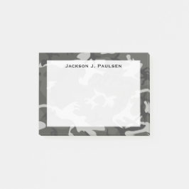Monogram Modern Grijs Abstract Camo Camouflage Post-it® Notes
