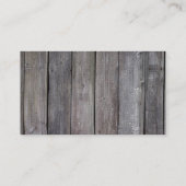 Monogram modern grijs houtpatroon visitekaartje (Achterkant)
