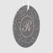 Monogram Modern Grijs Terrazzo Ornament (voorkant)