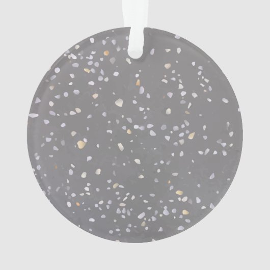 Monogram Modern Grijs Terrazzo Ornament (achterkant)