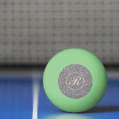 Monogram Modern grijs terrazzo Pingpongbal (Net)