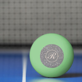 Monogram Modern grijs terrazzo Pingpongbal