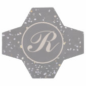 Monogram Modern Grijs Terrazzo Voetbal (Enkel)