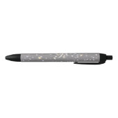 Monogram Modern Grijs Terrazzo Zwarte Inkt Pen (Bodem)