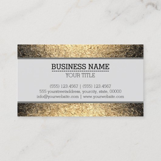 Monogram Modern Grunge Metal Achtergrond #2 Visitekaartje (Achterkant)