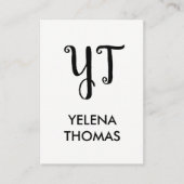 Monogram | Modern Grunge Monogram Visitekaartje (Voorkant)