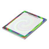 Monogram Modern Grunge Spiral Rainbow Tie Dye Notitieblok (Linkerzijde)