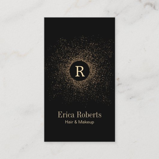 Monogram Modern Hair & Makeup Artist Visitekaartje (Voorkant)