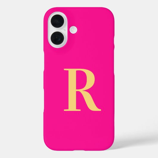 Monogram Modern Hot Pink Case-Mate iPhone Case (Achterkant)