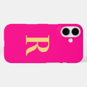 Monogram Modern Hot Pink Case-Mate iPhone Case (Achterkant (horizontaal))
