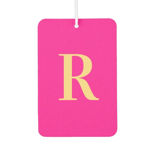 Monogram Modern Hot Pink Luchtverfrisser (Voorkant)