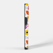 Monogram Modern Klaproos Bloemmotief Script Naam iPhone Hoesje (Rechterkant)