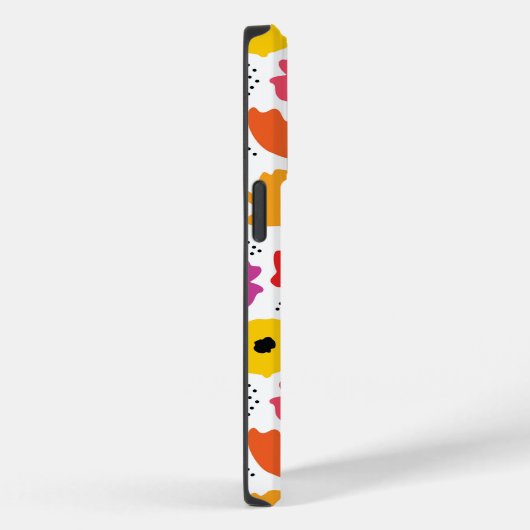 Monogram Modern Klaproos Bloempatroon Script Naam Case-Mate iPhone Case (Achterkant / Rechts)