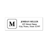 Monogram modern Klassiek thuisadres Zelfinktende Stempel (Design)