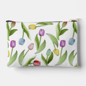 Monogram Modern Kleurrijk Tulpen Bloempatroon Etui (Achterkant)