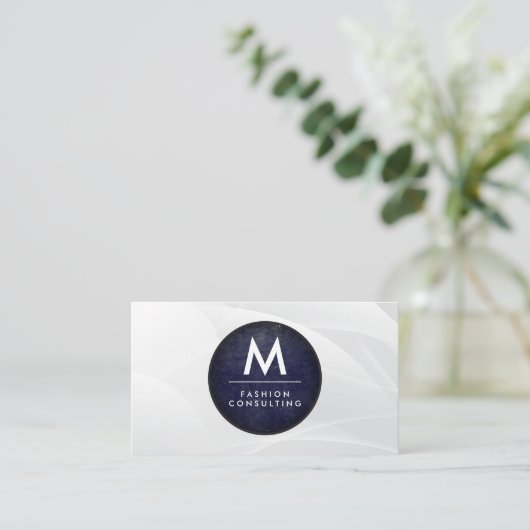 Monogram Modern Leiste | Moderne Artistieke Achter Visitekaartje (Staand voorkant)