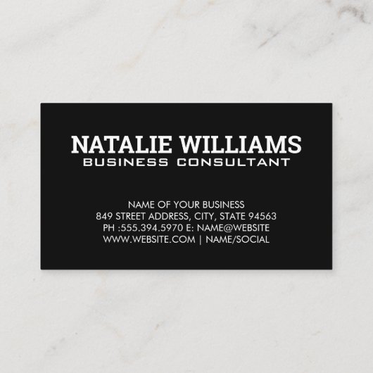 Monogram | Modern lettertype Visitekaartje (Achterkant)