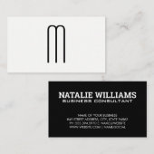 Monogram | Modern lettertype Visitekaartje (Voorkant / Achterkant)