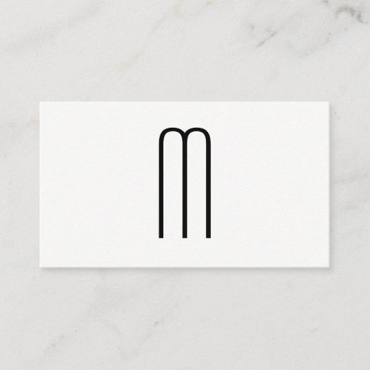 Monogram | Modern lettertype Visitekaartje (Voorkant)