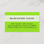 Monogram Modern Limoen Achtergrond Visitekaartje (Achterkant)