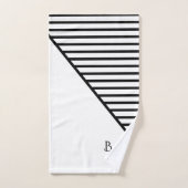 Monogram Modern Line Art Bad Handdoek (Handdoek)