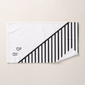 Monogram Modern Line Art Bad Handdoek (Handdoek)