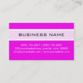 Monogram Modern Magenta Achtergrond Visitekaartje (Achterkant)