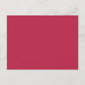 Monogram Modern Magenta Huwelijk Opslag De Datum Aankondigingskaart (Achterkant)