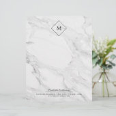 Monogram modern marmer custom briefhoofd